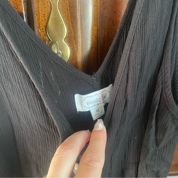 Mud Pie Elegant Black Maxi Dress with Buttons - Picture 2 of 6